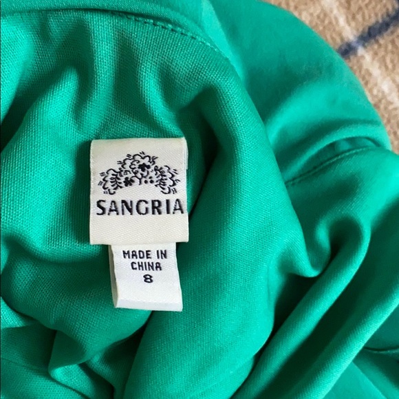 Beautiful Sangria Grecian Long Formal Maxi Dress - Size 8 - Kelly Green - Picture 6 of 9